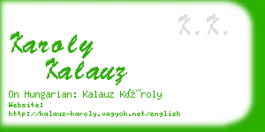 karoly kalauz business card